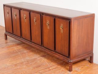 Appraisal: John Stuart Mid John Stuart mid-century three compartment six door