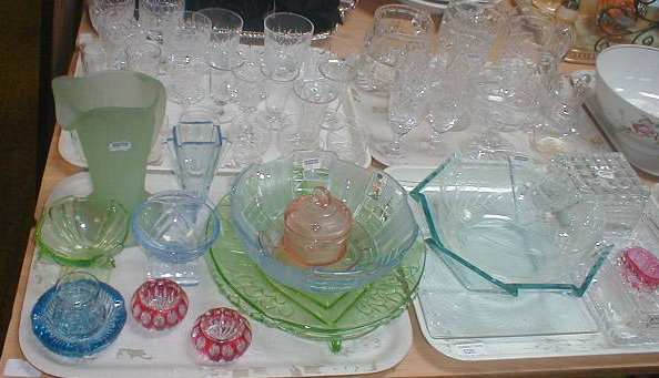 Appraisal: Antique and other drinking glasses cut glass vases etc