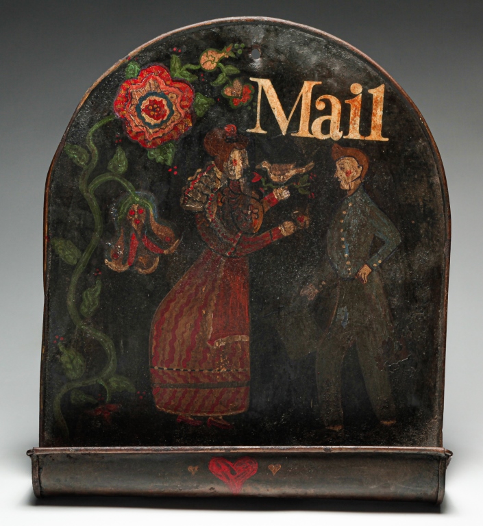 Appraisal: AMERICAN TOLE MAIL HOLDER From a house porch in York