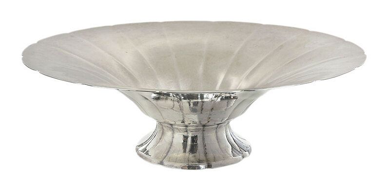 Appraisal: Large Tiffany Sterling Centerbowl American - round with paneled hammered