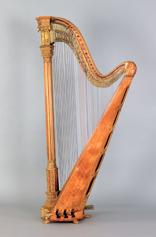 Appraisal: Sebastian Pierre Erard's Patent No harp with a bird's-eye maple