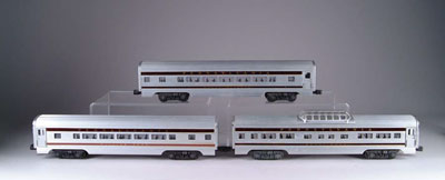 Appraisal: MODERN LIONEL SET PENNSYLVANIA illuminated passenger coaches CONDITION Very good