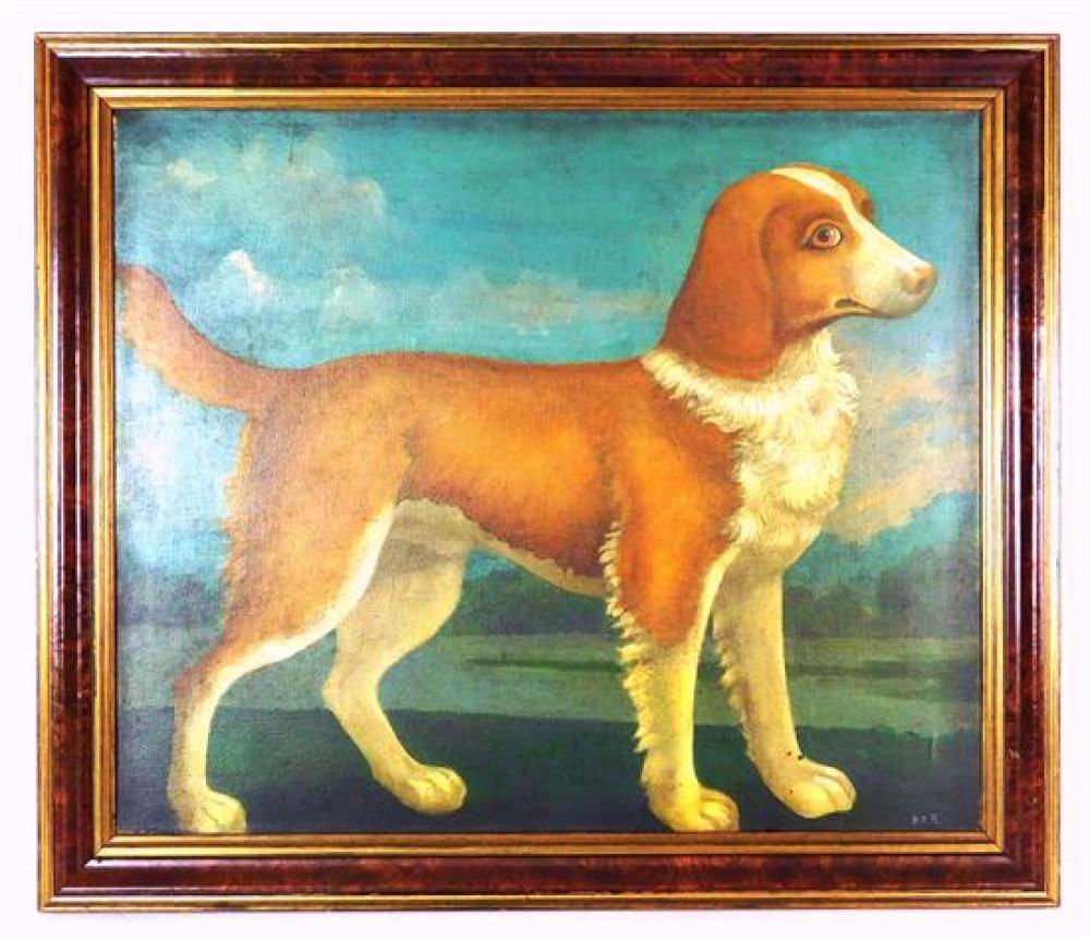 Appraisal: Portrait of a Field Spaniel American th C oil on