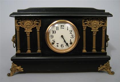 Appraisal: Mantle Clock Of ebonized wood with gilt metal details H