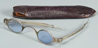 Appraisal: TN J S Curtis Marked Silver Spectacles Pair of Tennessee