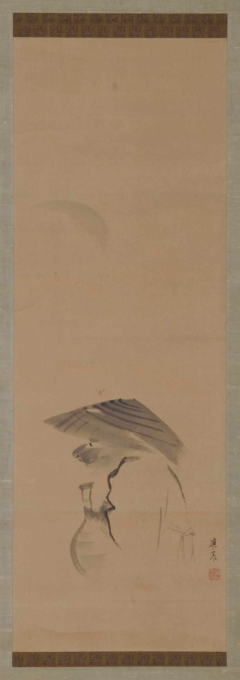 Appraisal: JAPANESE SCROLL PAINTING Ink and wash on paper signed and