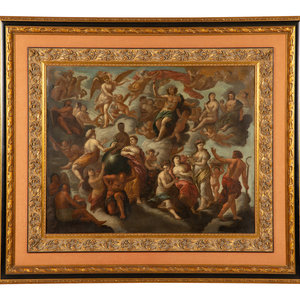 Appraisal: Bolognese School th th Century Allegory of Humanity oil on