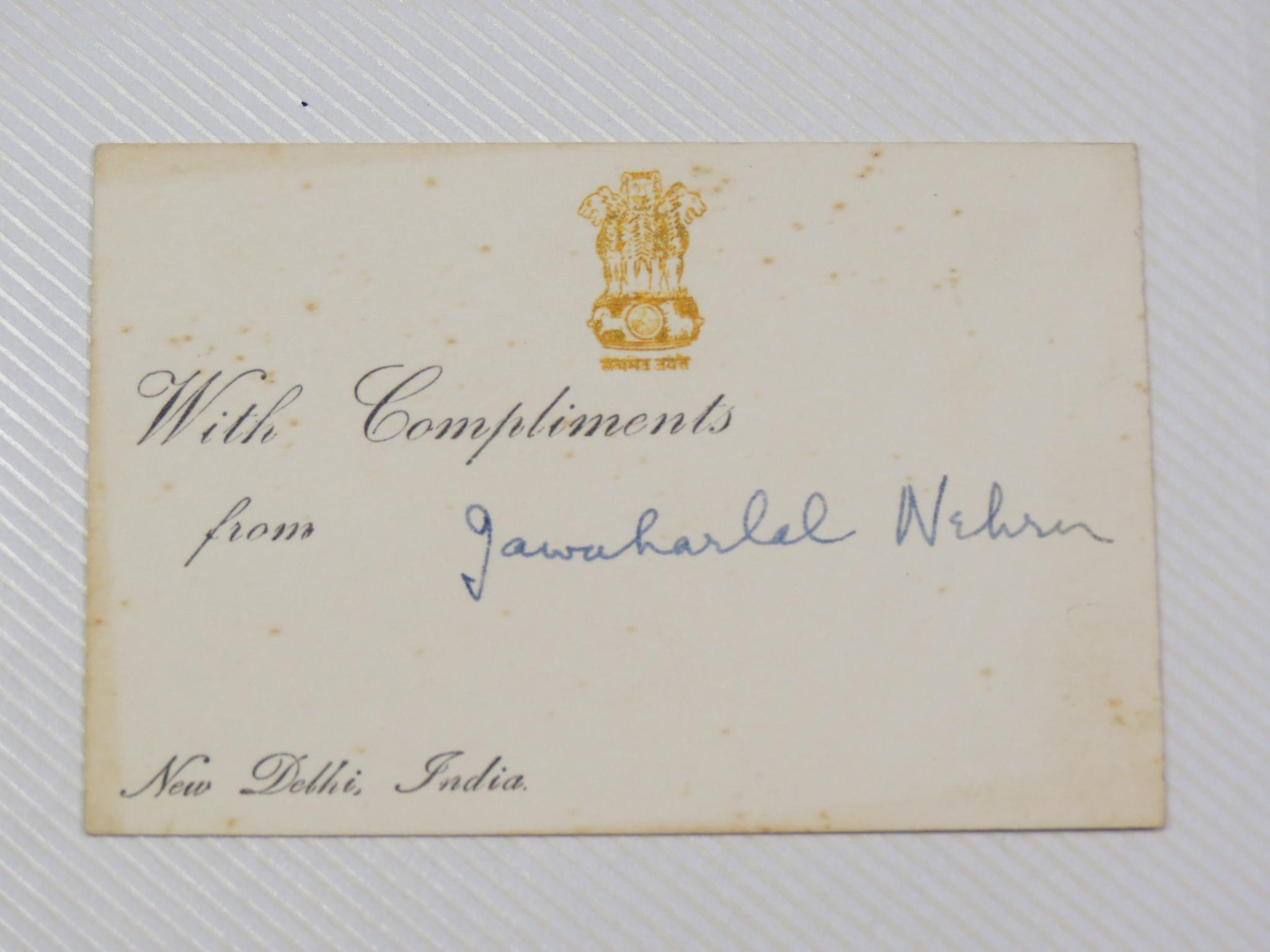 Appraisal: Jawaharlal Nehru and Indira Gandhi - signature and signed letter