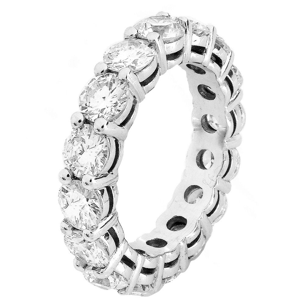 Appraisal: ct Diamond and K Gold Eternity Band Contemporary Carat Sixteen