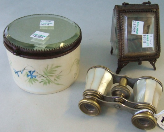 Appraisal: A pair of brass and mother of pearl opera glasses