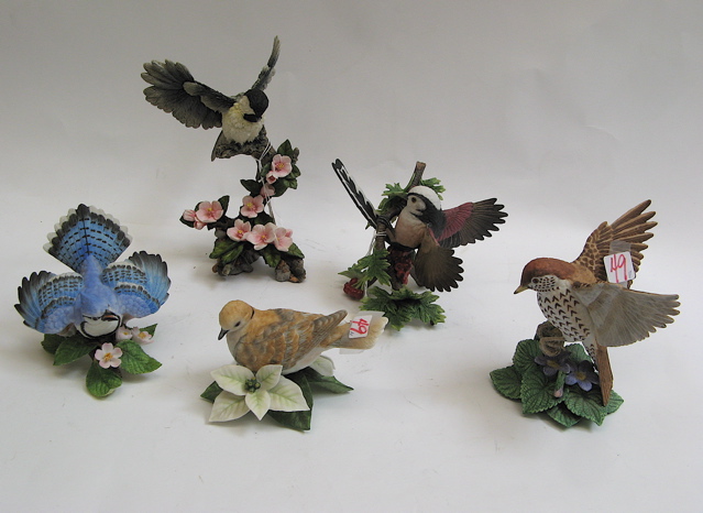 Appraisal: ELEVEN LENOX FINE PORCELAIN BIRD FIGURINES handcrafted and hand painted