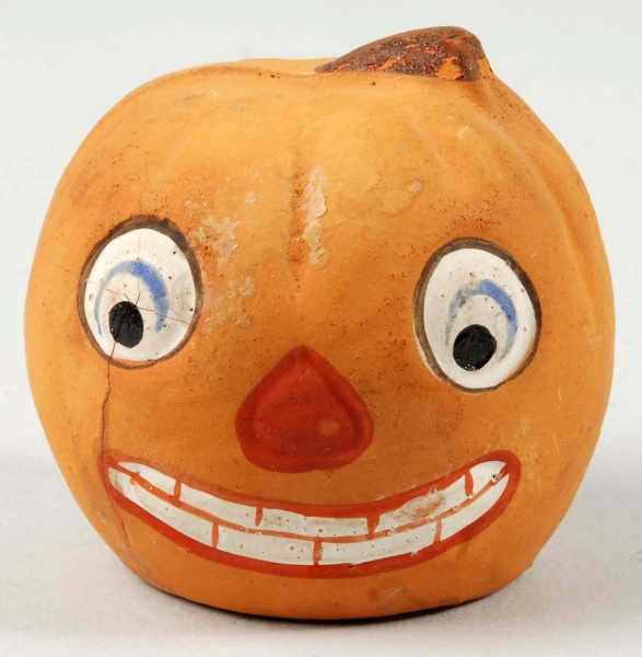 Appraisal: Paper Mache Pumpkin Head Candy Container Description Missing bottom closure