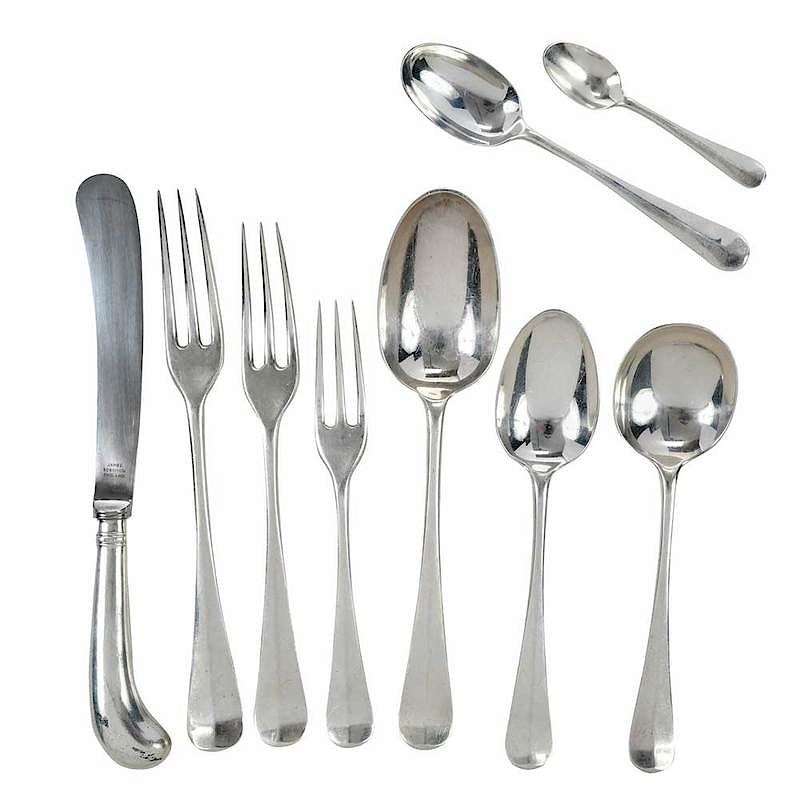 Appraisal: Large Set James Robinson English Silver Flatware English late th