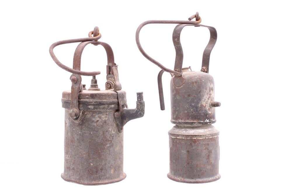 Appraisal: Lamp Dewar Carbide Miners Lamps c Early s For your