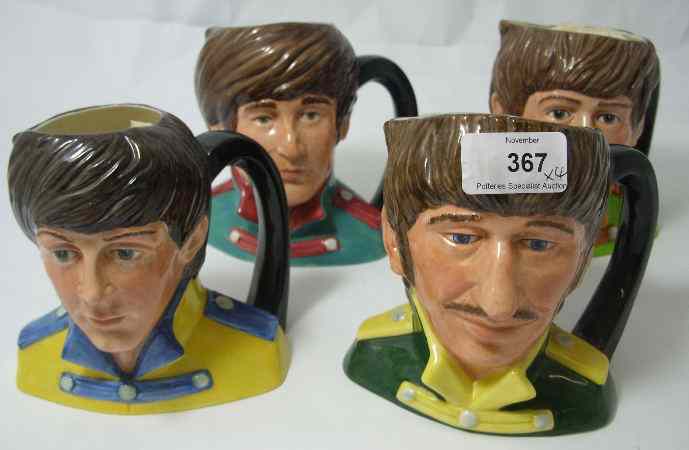 Appraisal: Set of Royal Doulton Mid Size Character Jugs The Beatles