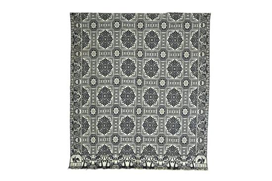 Appraisal: INDIANA JACQUARD COVERLET Matthew Rattray Richmond Wayne County wool and