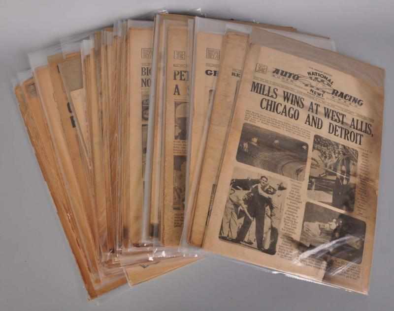 Appraisal: National Auto Racing Newspapers Description Includes all editions from the