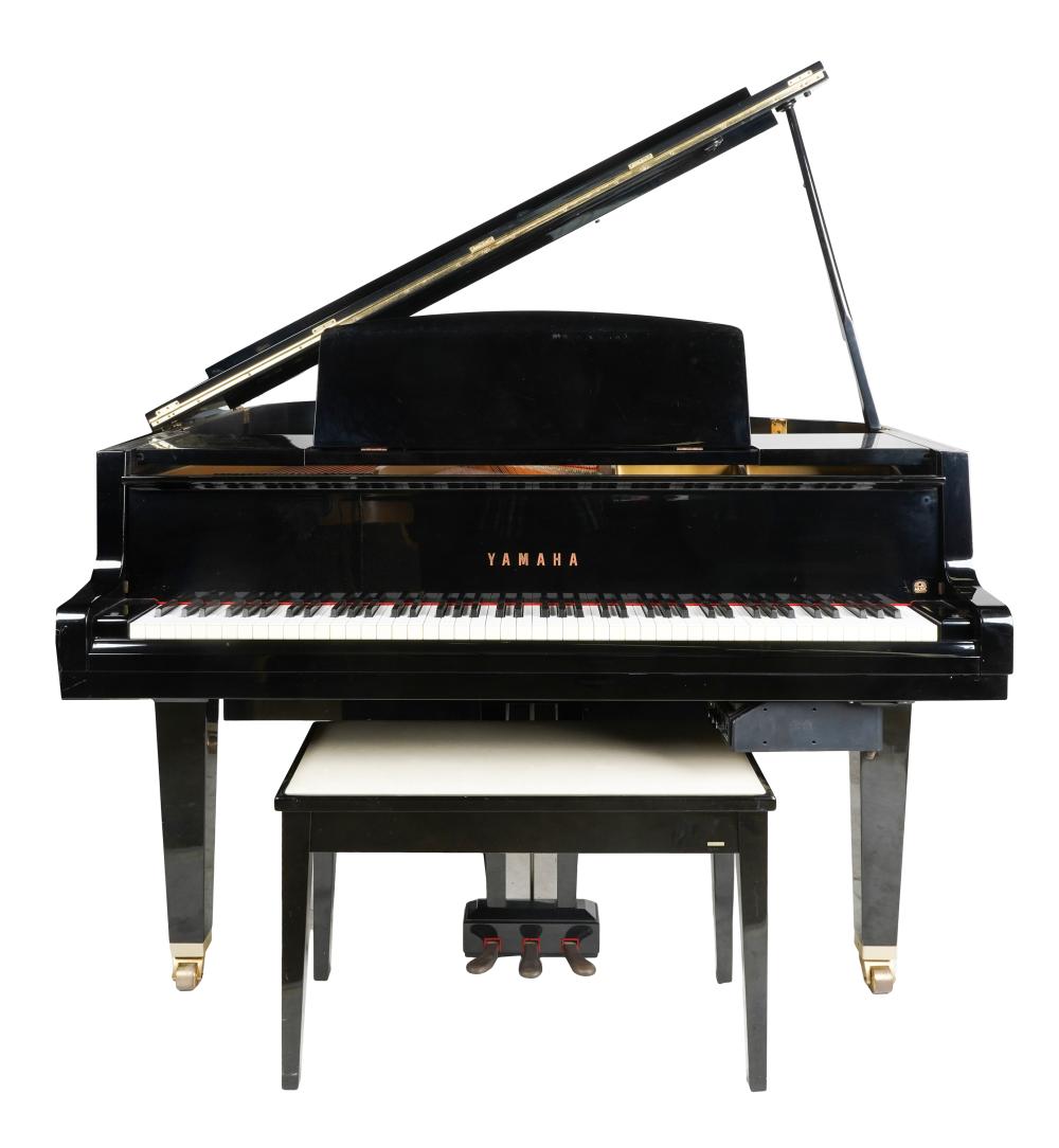 Appraisal: YAMAHA GH GRAND PIANOJapan serial number ebonized case with bench