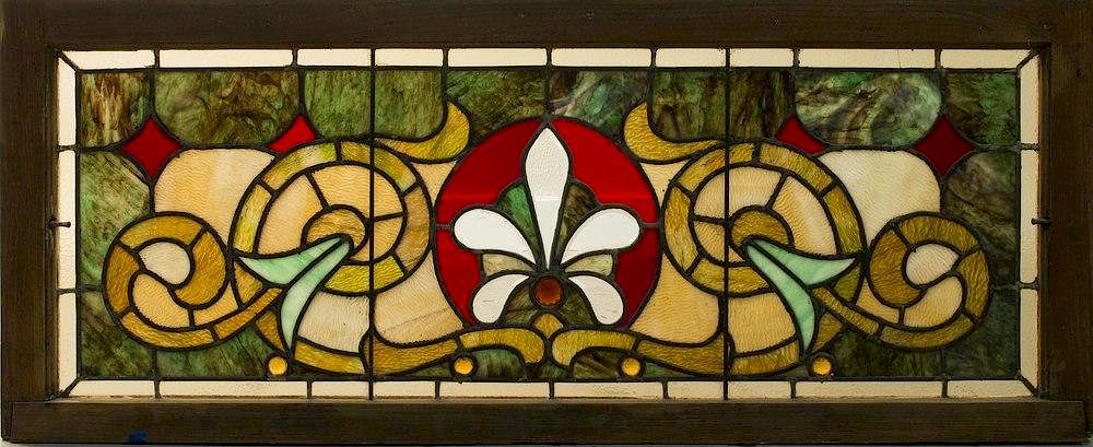 Appraisal: American Stained Glass Window Late th century in multicolored glass