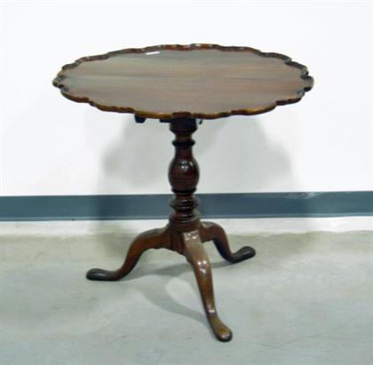 Appraisal: Queen Anne mahogany tilt top tea table possibly pennsylvania Piecrust