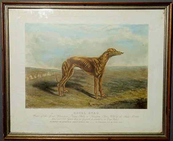 Appraisal: Framed canine engraving Royal Stag London Pub Feb by George