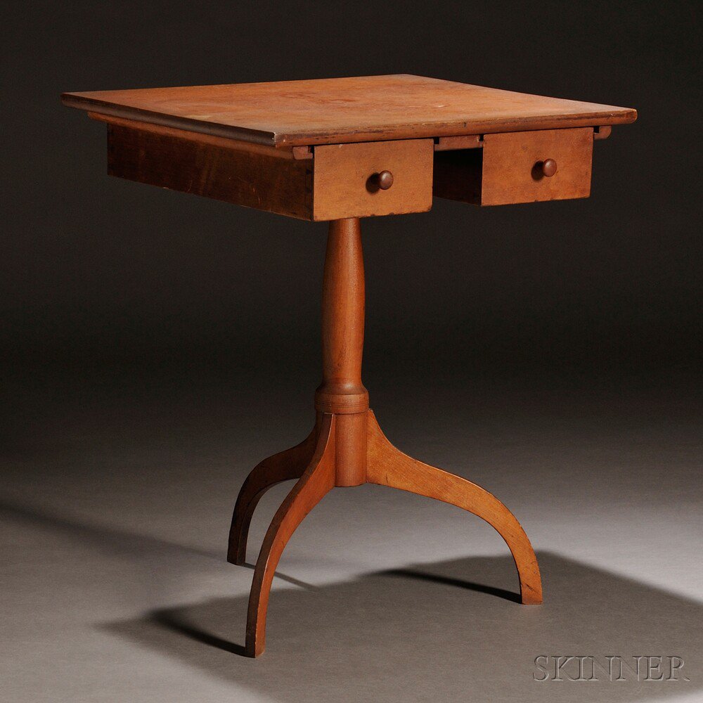 Appraisal: Shaker Maple and Cherry Stand Hancock Massachusetts or Enfield Connecticut