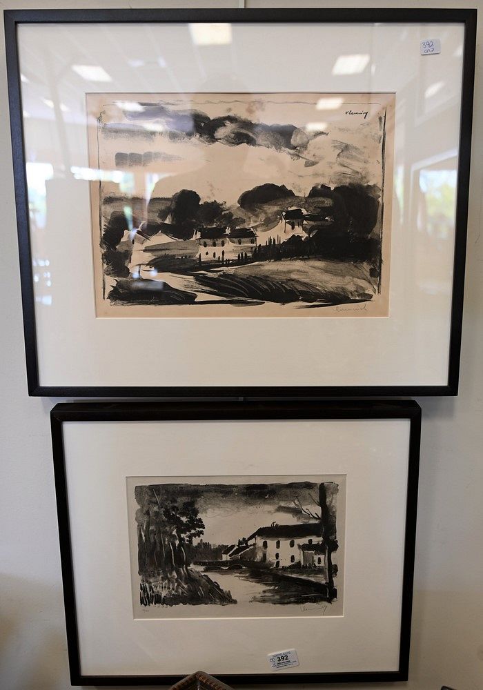 Appraisal: Two Maurice de Vlaminck French - lithographs on paper to