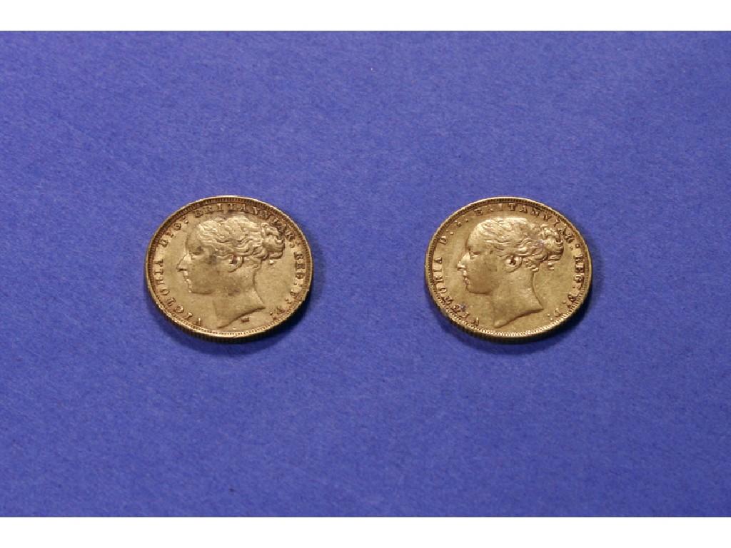 Appraisal: A VICTORIAN GOLD SOVEREIGN and one other