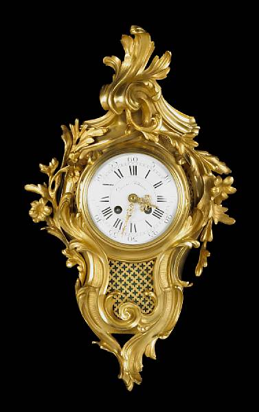 Appraisal: A Louis XV style gilt bronze cartel clock early th