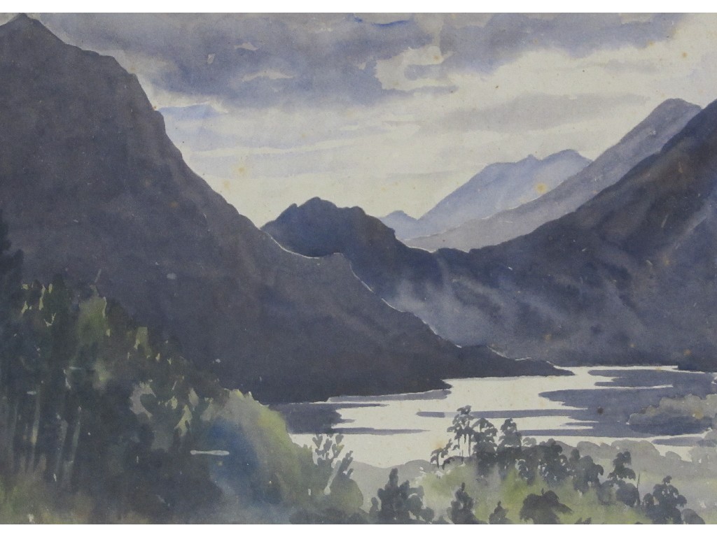 Appraisal: DESMOND KENNY b NIGHTFALL KILLARNEY Watercolour signed and entitled on