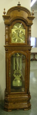 Appraisal: Ridgway tall case clock brass weights and pendulum rod chime