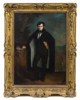 Appraisal: A M Forbes British th Century Portrait of a Gentleman