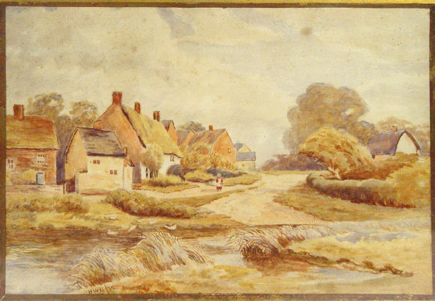 Appraisal: HWB - Watercolour of a figure by a rural pond