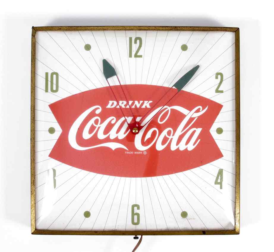 Appraisal: 'S PAM COCA COLA ADVERTISING CLOCK Electric clock manufactured by