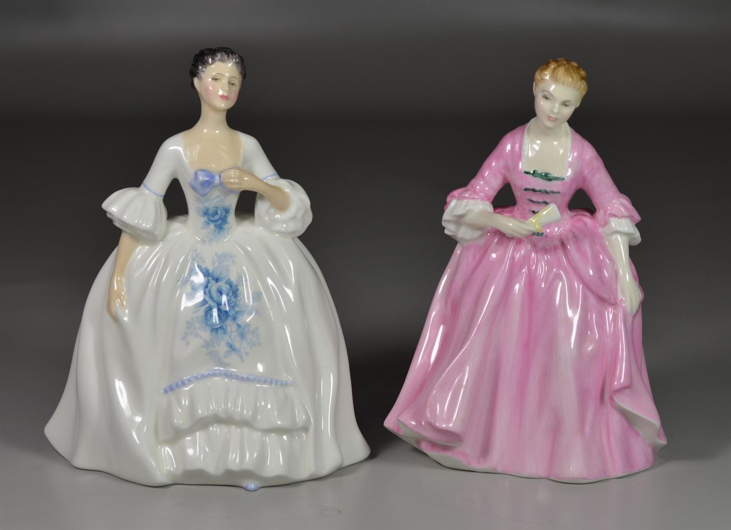 Appraisal: Royal Doulton bone china figurines Hostess of Williamsburg HN Kelly