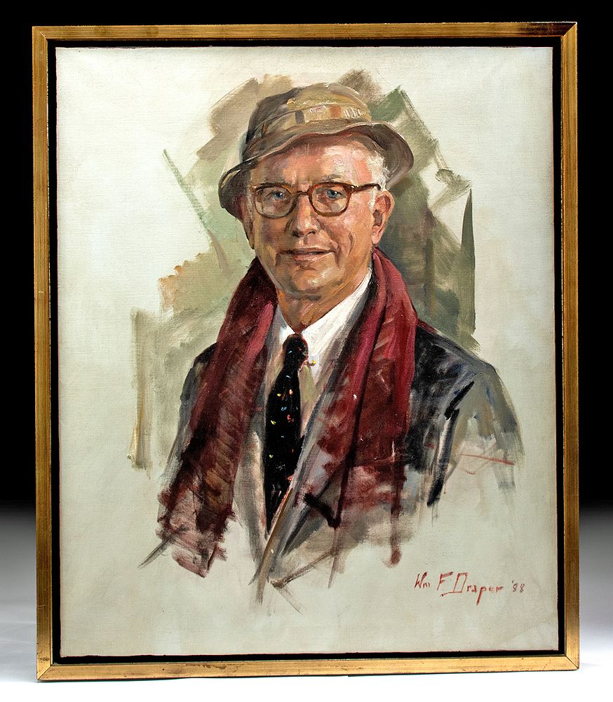 Appraisal: Award Winning Exhibited W Draper Self Portrait William Franklin Draper