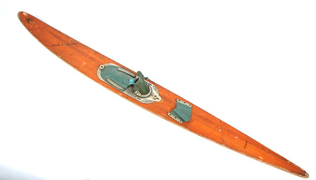 Appraisal: AN OLD AUSTRIAN WOODEN WATER SKIING MONO SKI ARLBERG and