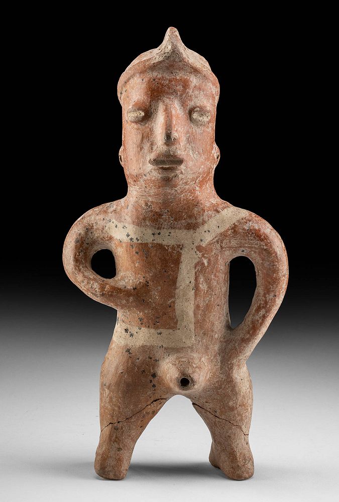 Appraisal: Colima Pottery Standing Male Figural Vessel Originally Listed At Pre-Columbian