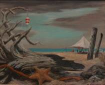 Appraisal: Ray Anthony Grathwol American - An oil on board beach