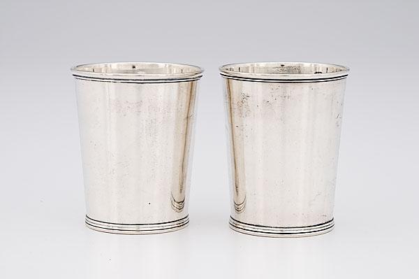 Appraisal: N HAZEN CINCINNATI COIN SILVER JULEP CUPS American Cincinnati Ohio