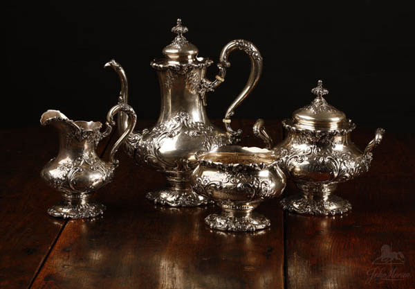 Appraisal: A Dominick Haff sterling coffee tea service A Dominick Haff