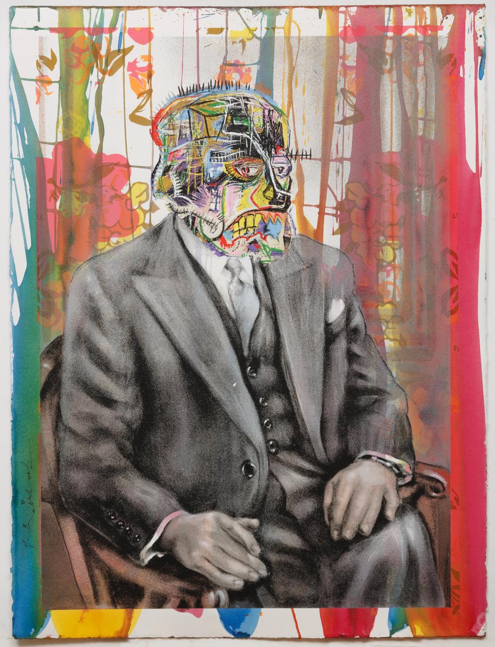 Appraisal: Mr Brainwash Thierry Guetta French b BasquiART -color screenprint on