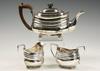 Appraisal: STERLING TEA SERVICE - Georgian English Three-Piece Tea Service consisting