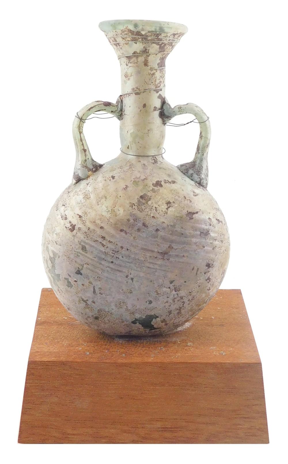 Appraisal: ANTIQUITY Ancient Glass Flask Roman Empire st - rd century