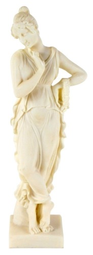 Appraisal: An Alabaster statue of a Grecian female in thoughtful pose