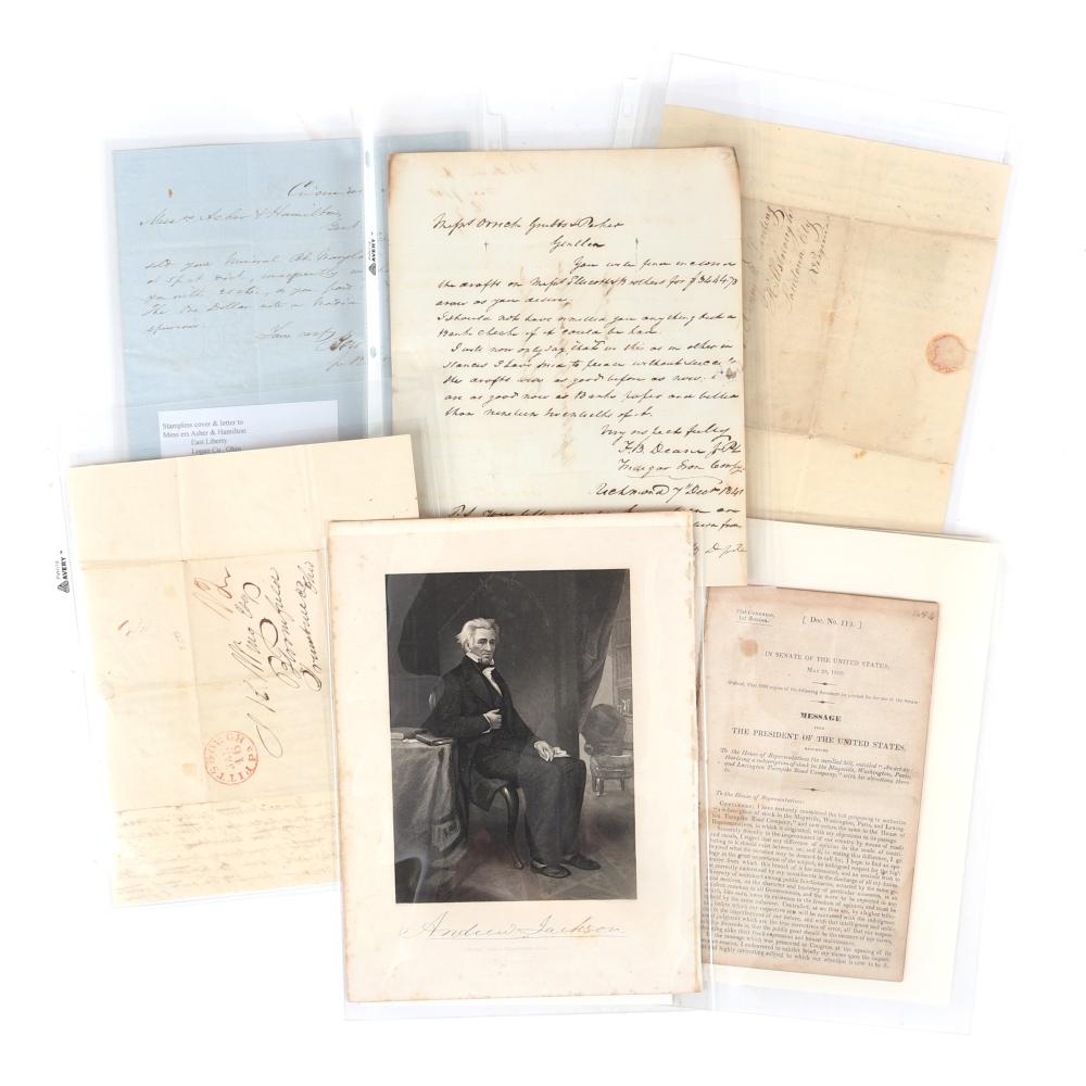 Appraisal: ANDREW JACKSON PC GROUP JACKSON'S PAMPHLET VETOING AN ACT OF