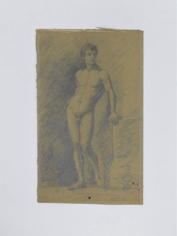 Appraisal: TOMASSO DIMINO ITALIAN NUDE STUDY PENCIL DRAWING Italy th CenturyFigure