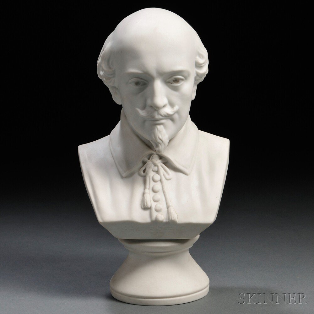 Appraisal: Ott Brewer Parian Bust of Shakespeare Trenton New Jersey c