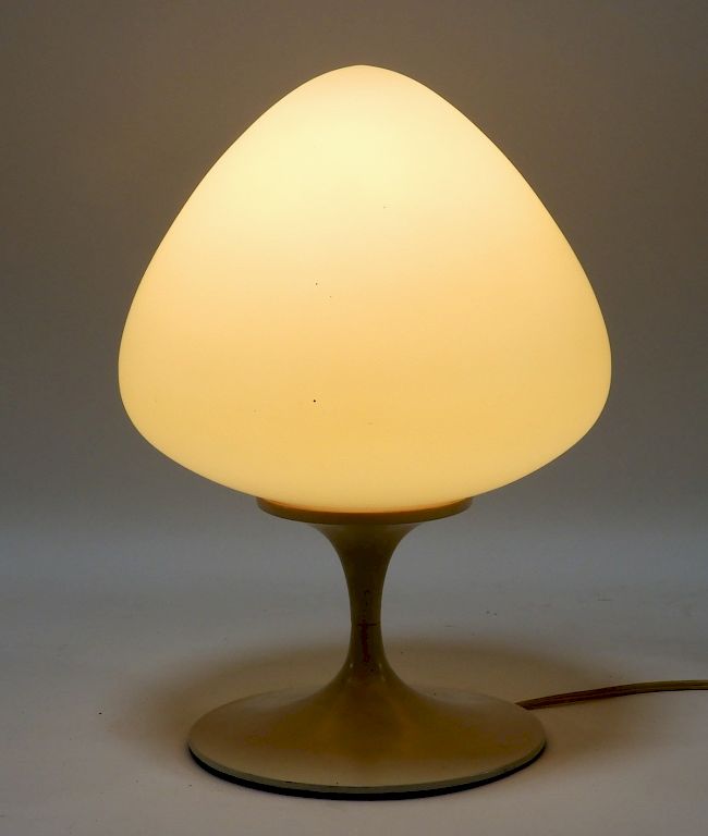 Appraisal: Bill Curry Laurel Mfg MCM Frosted Mushroom Lamp Bill Curry