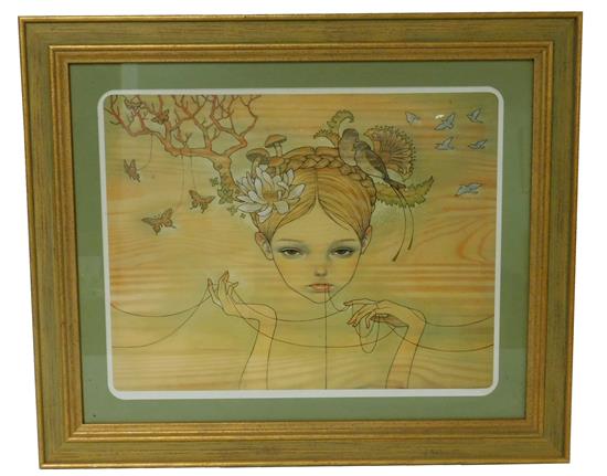 Appraisal: Audrey Kawasaki American b Nest Hair giclee print numbered pencil